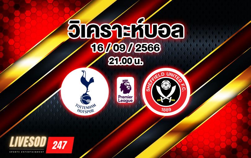 วิเคราะห์บอล พรีเมียร์ลีก สเปอร์ส vs เชฟฟิลด์ ยูไนเต็ด 2023/2024