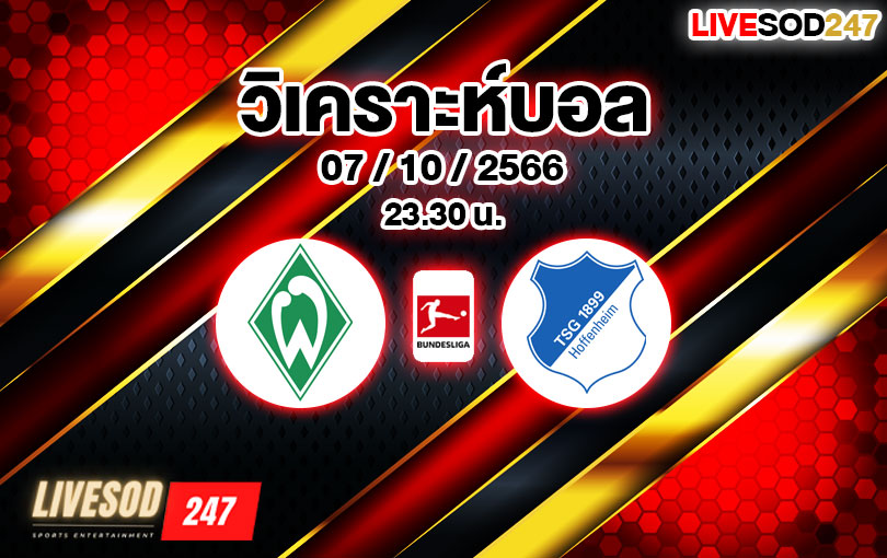 วิเคราะห์บอล บุนเดสลีกา แวร์เดอร์ เบรเมน vs ฮอฟเฟ่นไฮม์ 2023/2024