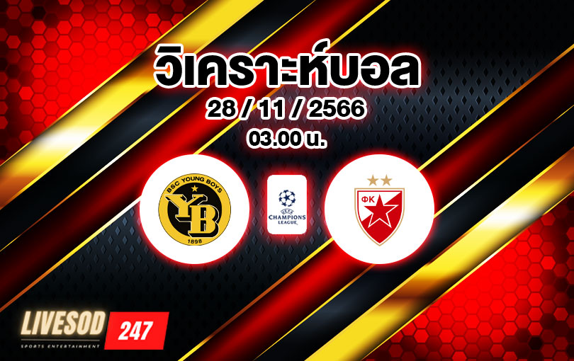 วิเคราะห์บอล ยูฟ่าแชมเปี้ยนส์ลีก ยังบอยส์ vs เรดสตาร์ เบลเกรด 2023/2024