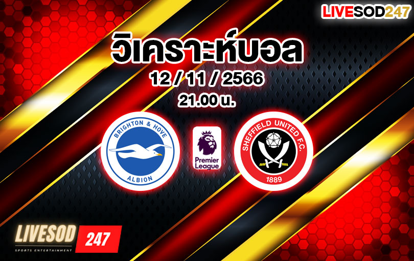 วิเคราะห์บอล พรีเมียร์ลีก ไบรท์ตัน vs เชฟฟิลด์ ยูไนเต็ด 2023/2024